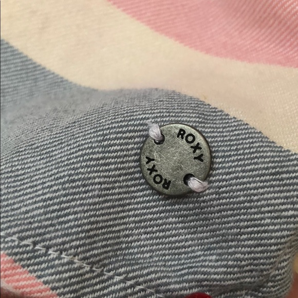 Roxy Hooded Long Sleeve Striped Poncho Shirt - Picture 4 of 7